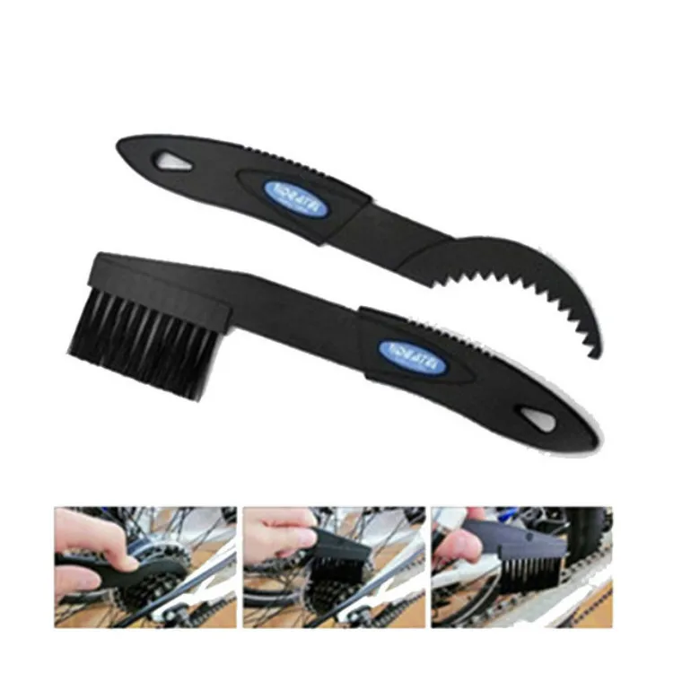 2Pcs Bike Cleaning Clean Brush Road Bicycle Gear Grunge Brush Cleaner New Cycling Cleaner Scrubber Tools1256 (1)