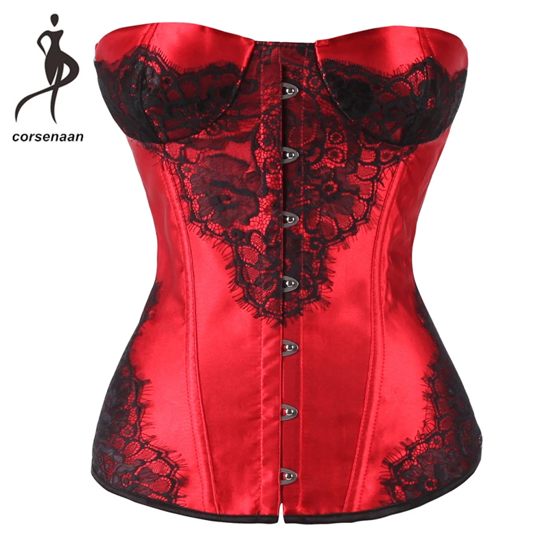 Red Silver Purple Green Women Strapless Satin Overbust Corset Bustier Top With G String Szie S-2XL J901#
Red Silver Purple Green Women Strapless Satin Overbust Corset Bustier Top With G String Szie S-2XL J901#