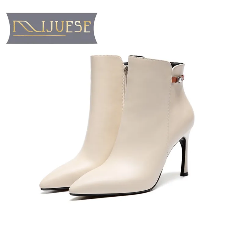 MLJUESE 2019 women ankle boots cow leather mixed colors slip on autumn spring thin heel high heels women martin boots
MLJUESE 2019 women ankle boots cow leather mixed colors slip on autumn spring thin heel high heels women martin boots