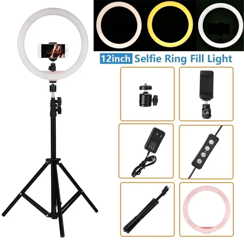Tycipy 12" LED Ring Light 2700K-5500K 24W Photography Dimmable Video Photo Studio Light for Smartphone with Tripod Phone Holder
Tycipy 12" LED Ring Light 2700K-5500K 24W Photography Dimmable Video Photo Studio Light for Smartphone with Tripod Phone Holder