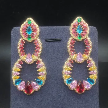 Multicolor Big Delicate 3 Oval Shape Circle Flower Luxury Wedding Earrings For Women Accessories Europe Usa Style Autumn Wear
Multicolor Big Delicate 3 Oval Shape Circle Flower Luxury Wedding Earrings For Women Accessories Europe Usa Style Autumn Wear