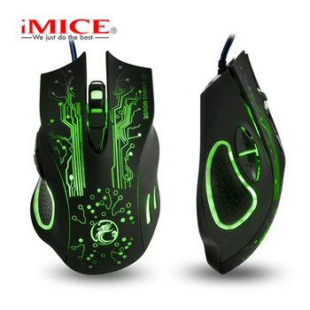 

iMICE Wired Gaming Mouse USB Optical Mouse 6 Button Computer Pc Mouse for CS DOTA LOL Gamer Professional Gaming Mice 2400DPI X9