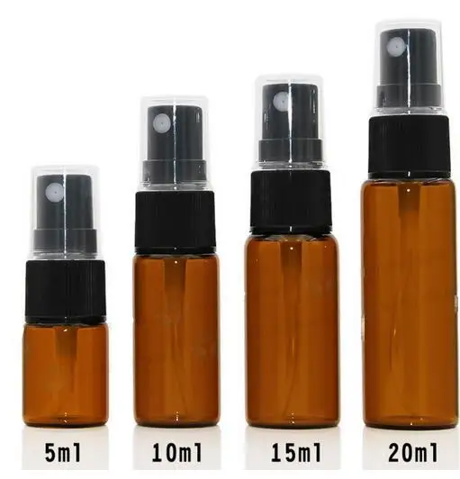 500pcs/lot 5/10/15/20 ml Empty Amber Glass Spray Bottle With Black Fine Mist Sprayer Wholesale#123
500pcs/lot 5/10/15/20 ml Empty Amber Glass Spray Bottle With Black Fine Mist Sprayer Wholesale#123