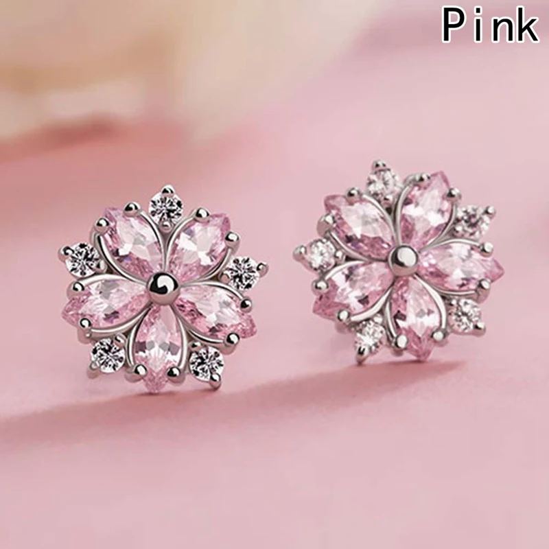 2018 New Lovely Pink Flower Earrings Zirconia Cherry Blossoms Stud Earrings For Women Girl Romantic Ear Jewelry
2018 New Lovely Pink Flower Earrings Zirconia Cherry Blossoms Stud Earrings For Women Girl Romantic Ear Jewelry