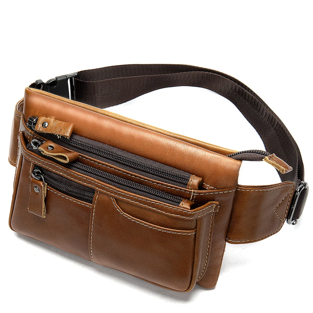 cowhide waist bag men designer genuine leather crossbody fanny pack belt bag with multiple pockets chest bags waist pouch 2019
cowhide waist bag men designer genuine leather crossbody fanny pack belt bag with multiple pockets chest bags waist pouch 2019