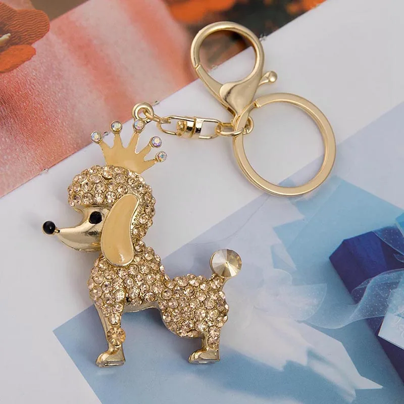 Cute Poodle Dog Keychain Rhinestone Animal Crown Dog Crystal Key Ring For Women Men Girls Alloy Purse Bag Charm Keyring Trinket
Cute Poodle Dog Keychain Rhinestone Animal Crown Dog Crystal Key Ring For Women Men Girls Alloy Purse Bag Charm Keyring Trinket