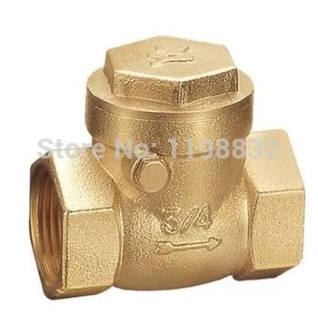 free shipping DN15 Thread Swing Check Valve Brass 1/2" 3/4"BSPP High Pressure