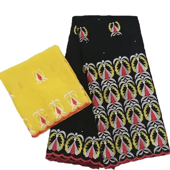 Latest Nigeria Fashion Bazin Riche Getzner Black African Embroidered Lace Fabrics With 2 Yards Yellow French Net Lace L75-2
Latest Nigeria Fashion Bazin Riche Getzner Black African Embroidered Lace Fabrics With 2 Yards Yellow French Net Lace L75-2