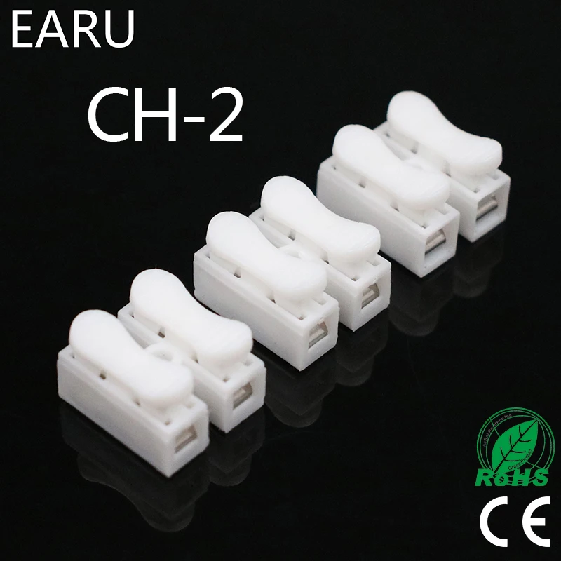 100pcs/lot CH-2 2p G7 Spring Wire Quick Connector Splice With No Welding No Screws Cable Clamp Terminal 2 Way Easy Fit Led Strip
100pcs/lot CH-2 2p G7 Spring Wire Quick Connector Splice With No Welding No Screws Cable Clamp Terminal 2 Way Easy Fit Led Strip