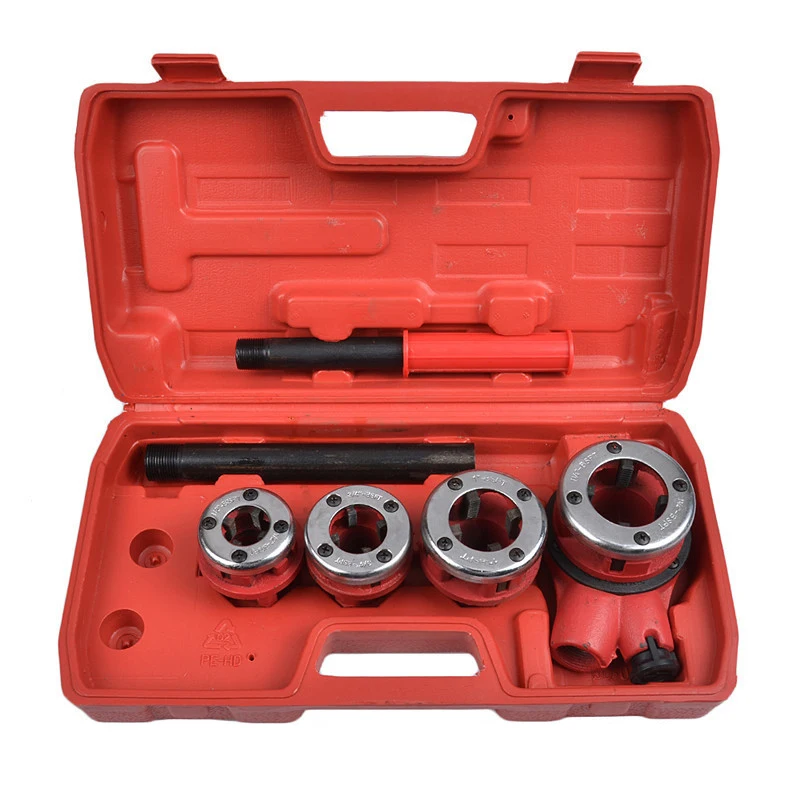 1/2 3/4 New Ratchet Ratcheting Pipe Threader Kit Set w/ 4 Dies and Storage Case
1/2 3/4 New Ratchet Ratcheting Pipe Threader Kit Set w/ 4 Dies and Storage Case