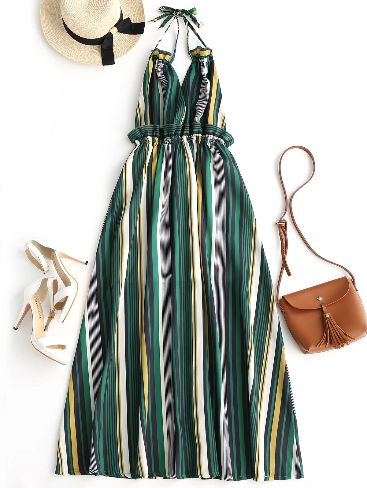 halter maxi dress casual