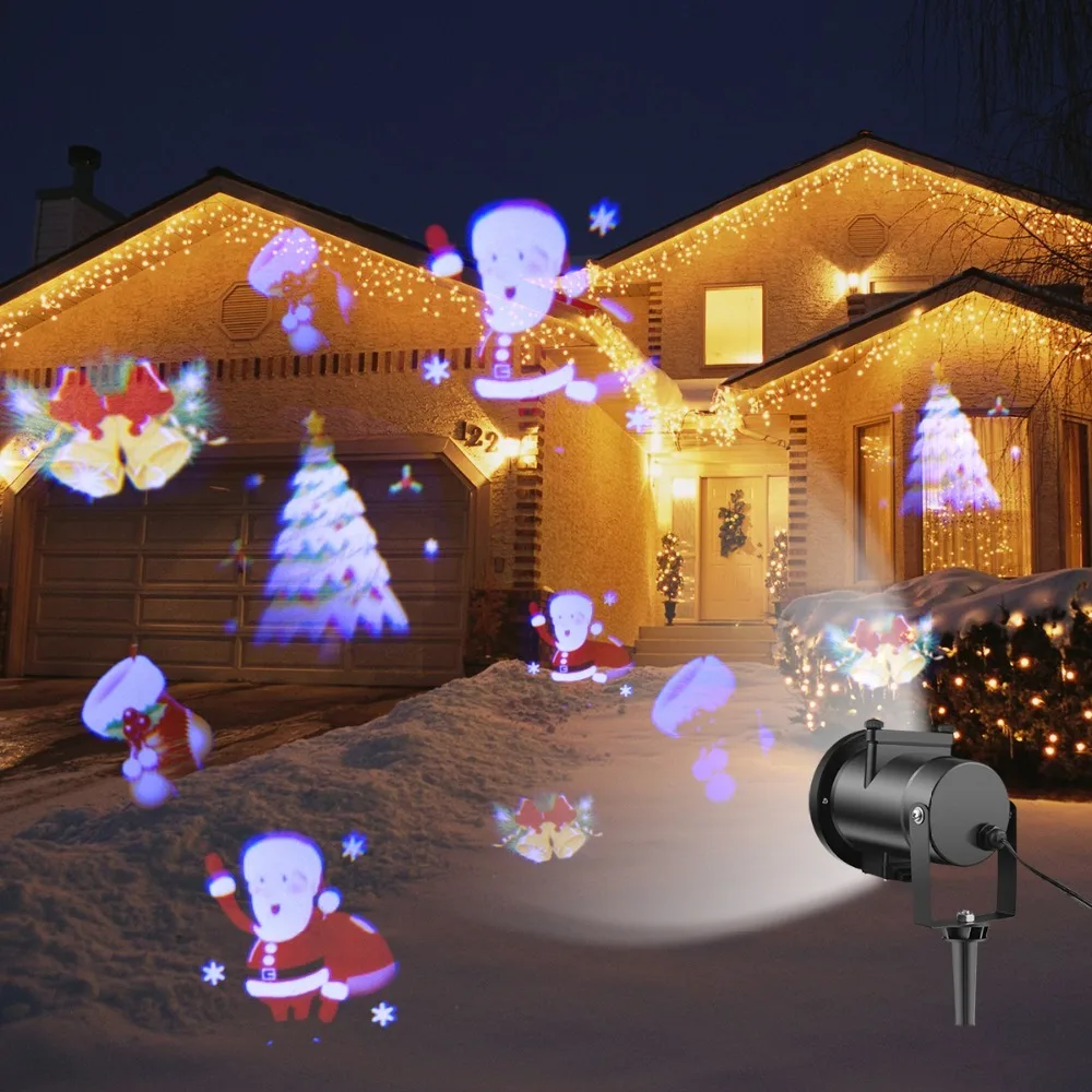 12 Patterns RGB LED Projector Night light Snowflake Garden Lawn lamp Christmas light Outdoor Holiday Landscape Decoration lamp
12 Patterns RGB LED Projector Night light Snowflake Garden Lawn lamp Christmas light Outdoor Holiday Landscape Decoration lamp