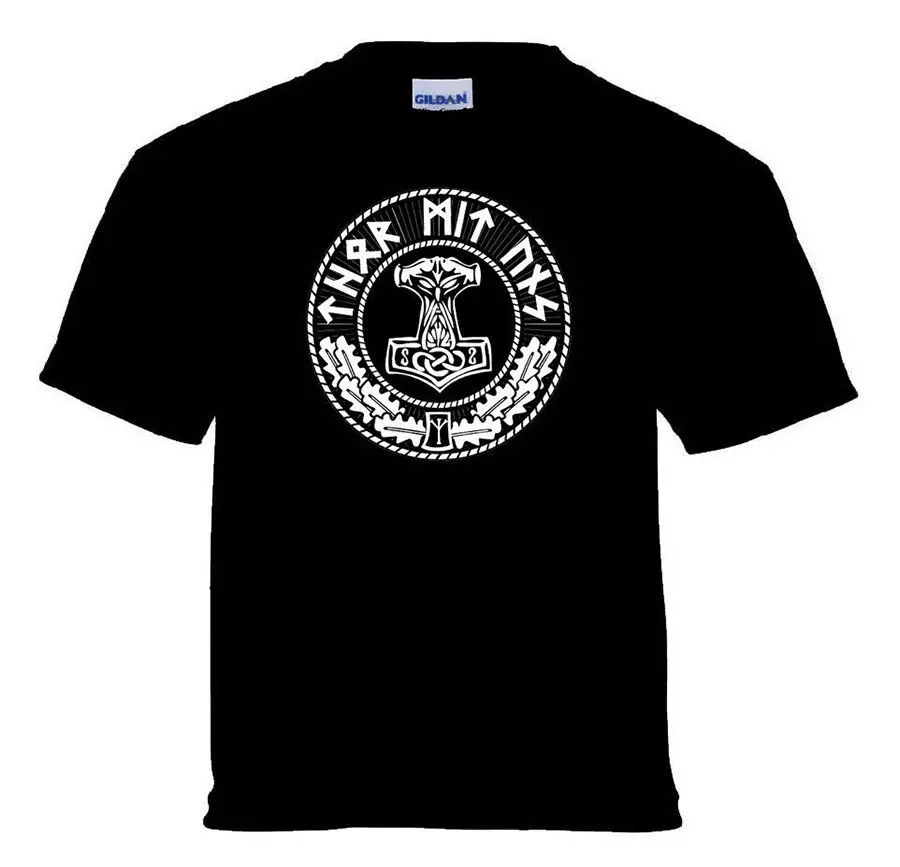 Summer Printed Unisex Fashion T Shirt Thors Hammer Thor Mit Uns Moljinor T Shirt Asatru Viking Odin Nordic Rune Norsefunny Tees
Summer Printed Unisex Fashion T Shirt Thors Hammer Thor Mit Uns Moljinor T Shirt Asatru Viking Odin Nordic Rune Norsefunny Tees