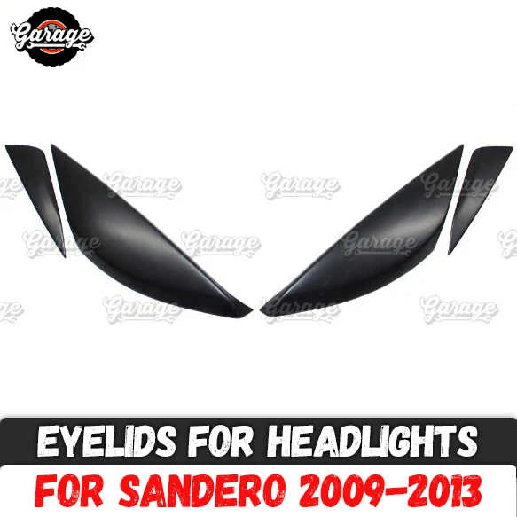 Eyelids for headlights for Renault Sandero / Stepway 2009-2013 ABS plastic pads cilia eyebrows covers trim accessories car
Eyelids for headlights for Renault Sandero / Stepway 2009-2013 ABS plastic pads cilia eyebrows covers trim accessories car