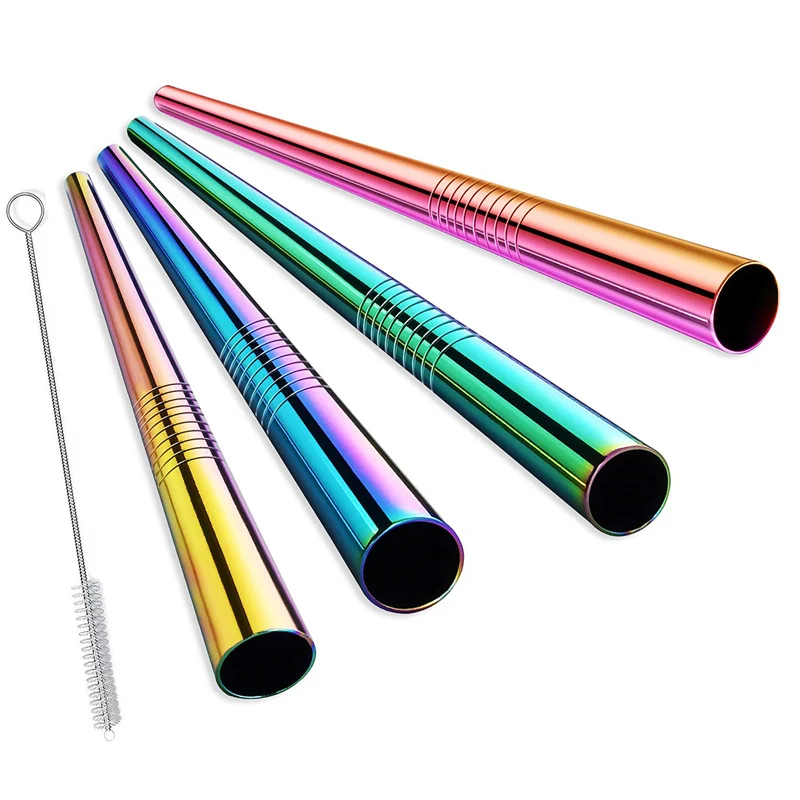 4PCS 12mm Extra Wide Reusable Rainbow Stainless Steel metal Straw Jumbo Bubble Tea Milkshakes Drinking Straws
4PCS 12mm Extra Wide Reusable Rainbow Stainless Steel metal Straw Jumbo Bubble Tea Milkshakes Drinking Straws