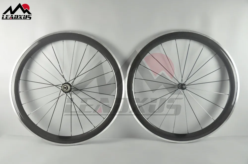 LEADXUS 50mm Carbon Fiber+Alloy Wheels 700C 3K/UD Clincher/Tubular Carbon+Alloy Road Bike Wheelset 10/11 Speed 20/24 Holes
LEADXUS 50mm Carbon Fiber+Alloy Wheels 700C 3K/UD Clincher/Tubular Carbon+Alloy Road Bike Wheelset 10/11 Speed 20/24 Holes