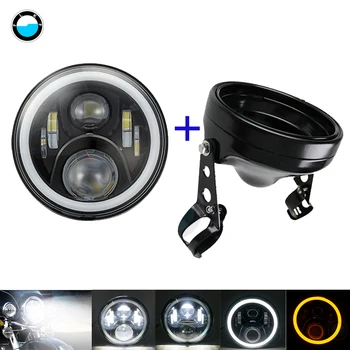 7 Inch Black Motorcycle LED Headligh twith black housing For motorcycle Street Glide Softail FLHX FLD Yamaha Road Star 
7 Inch Black Motorcycle LED Headligh twith black housing For motorcycle Street Glide Softail FLHX FLD Yamaha Road Star
