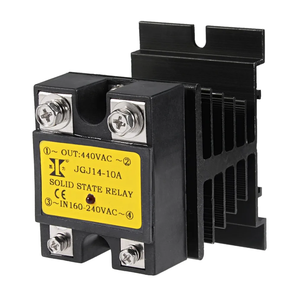 UXCELL AC 160-240V to AC 440V Relays 10A Single Phase Solid State Relay Module AC To AC Power Supplies JGJ14-10A440V+F0-50
UXCELL AC 160-240V to AC 440V Relays 10A Single Phase Solid State Relay Module AC To AC Power Supplies JGJ14-10A440V+F0-50