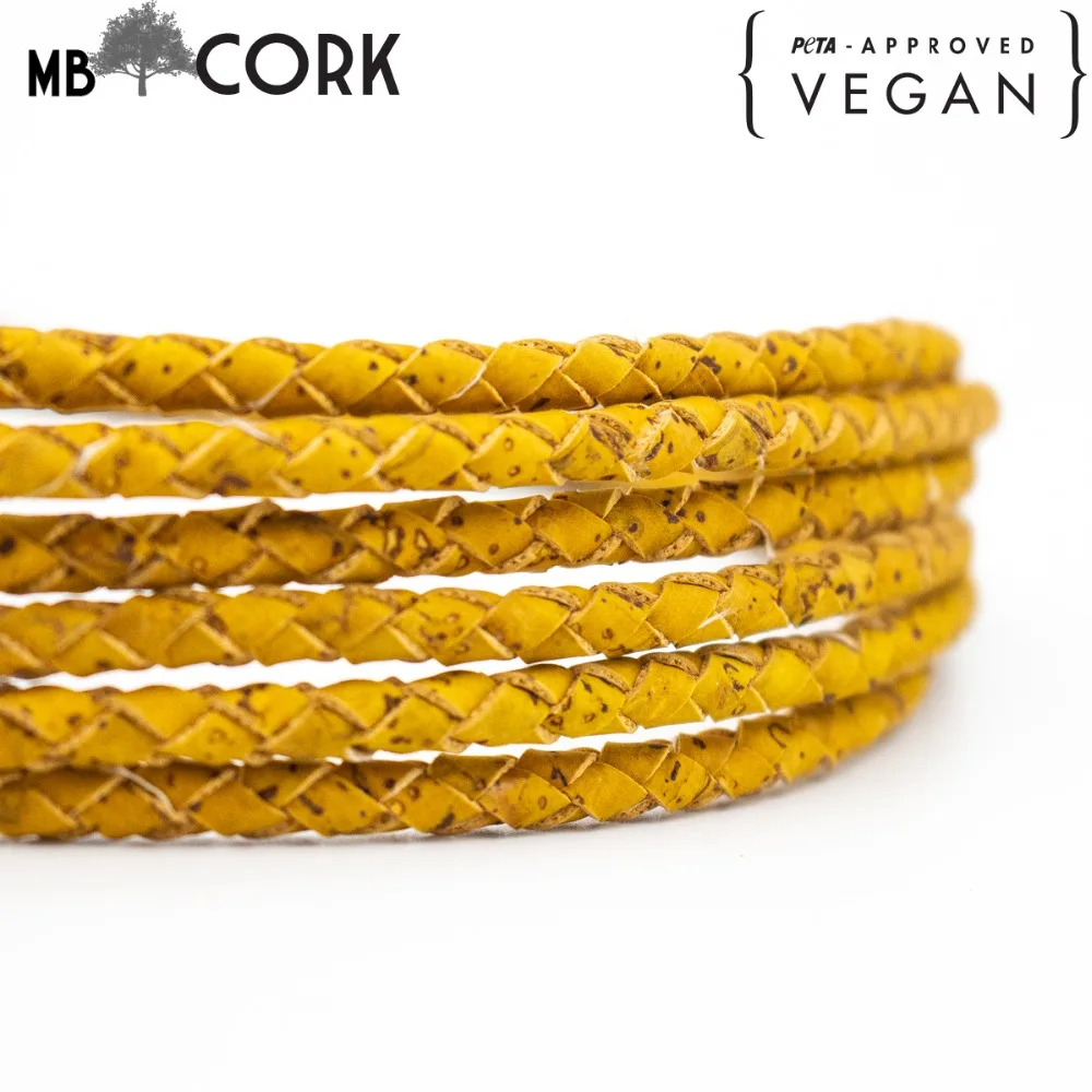 5mm Braided yellow round cork cord Portuguese cork Jewelry supplies Findings cord vegan Cork Cord COR-379
5mm Braided yellow round cork cord Portuguese cork Jewelry supplies Findings cord vegan Cork Cord COR-379