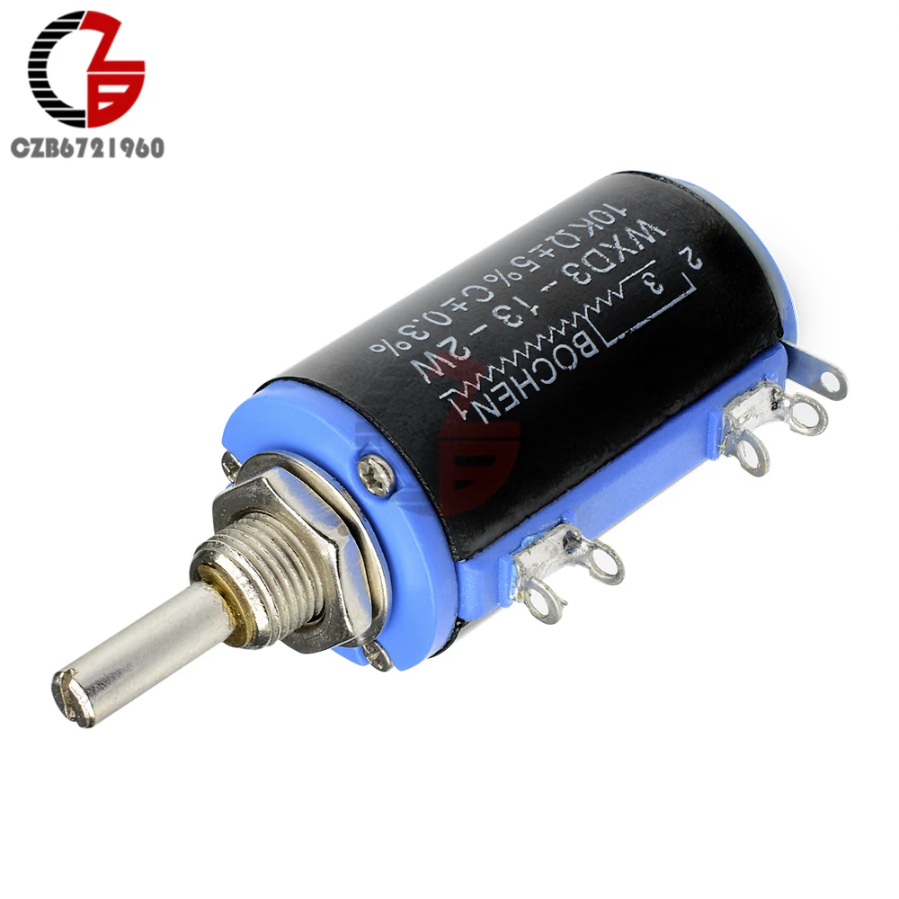 2Pcs WXD3-13-2W 10K ohm WXD3-13 2W Rotary side Rotary Multiturn Wirewound Potentiometer
2Pcs WXD3-13-2W 10K ohm WXD3-13 2W Rotary side Rotary Multiturn Wirewound Potentiometer