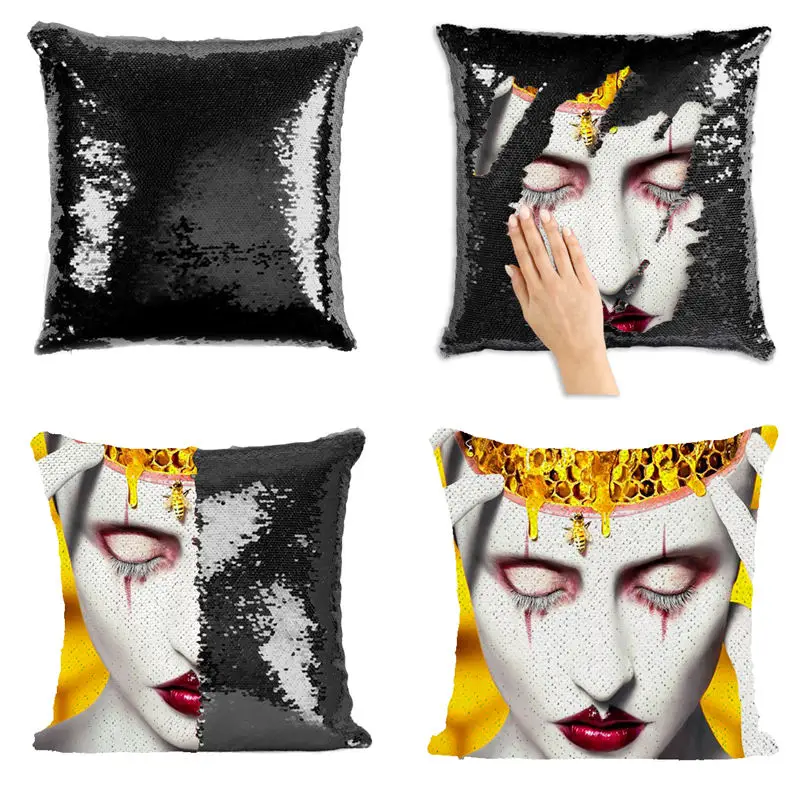 High quality American Horror Story Cushions Home Decor Pillowcase Color Glitter Sequins Custom Pillow Case Cover Bed SJ68
High quality American Horror Story Cushions Home Decor Pillowcase Color Glitter Sequins Custom Pillow Case Cover Bed SJ68