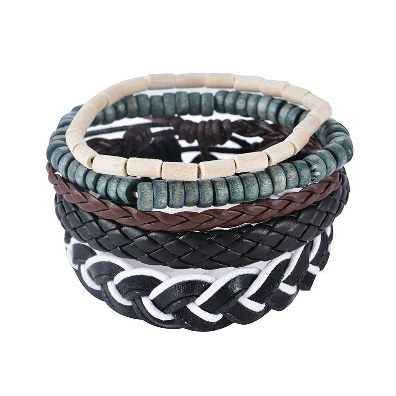 Valyria 1Set 5pcs Braided Adjustable Leather Bracelet Punk Jewelry Cuff Women/Men`s
Valyria 1Set 5pcs Braided Adjustable Leather Bracelet Punk Jewelry Cuff Women/Men`s
