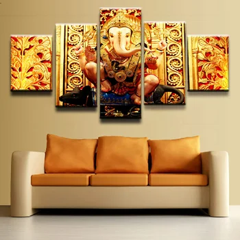 Modern Canvas HD Printed Painting Frame Room Home Decor 5 Piece Elephant Head God Poster Wall Art India Tibetan Ganesha Pictures
Modern Canvas HD Printed Painting Frame Room Home Decor 5 Piece Elephant Head God Poster Wall Art India Tibetan Ganesha Pictures