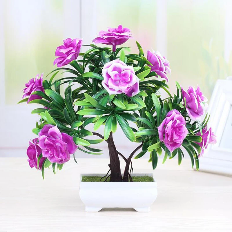 REDJCK New Fashion Artificial Plants Plastic Rose Flower Bonsai Pot Artificial Tree For Office Home Table Garden Decoration
REDJCK New Fashion Artificial Plants Plastic Rose Flower Bonsai Pot Artificial Tree For Office Home Table Garden Decoration