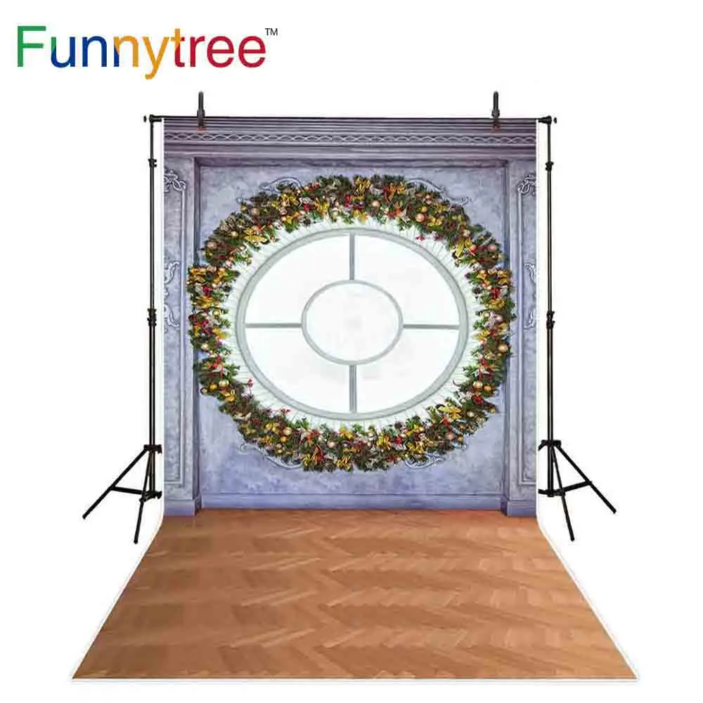 Funnytree backdrop for photo studio Christmas wreath round window vintage wall wood floor photography background photocall
Funnytree backdrop for photo studio Christmas wreath round window vintage wall wood floor photography background photocall