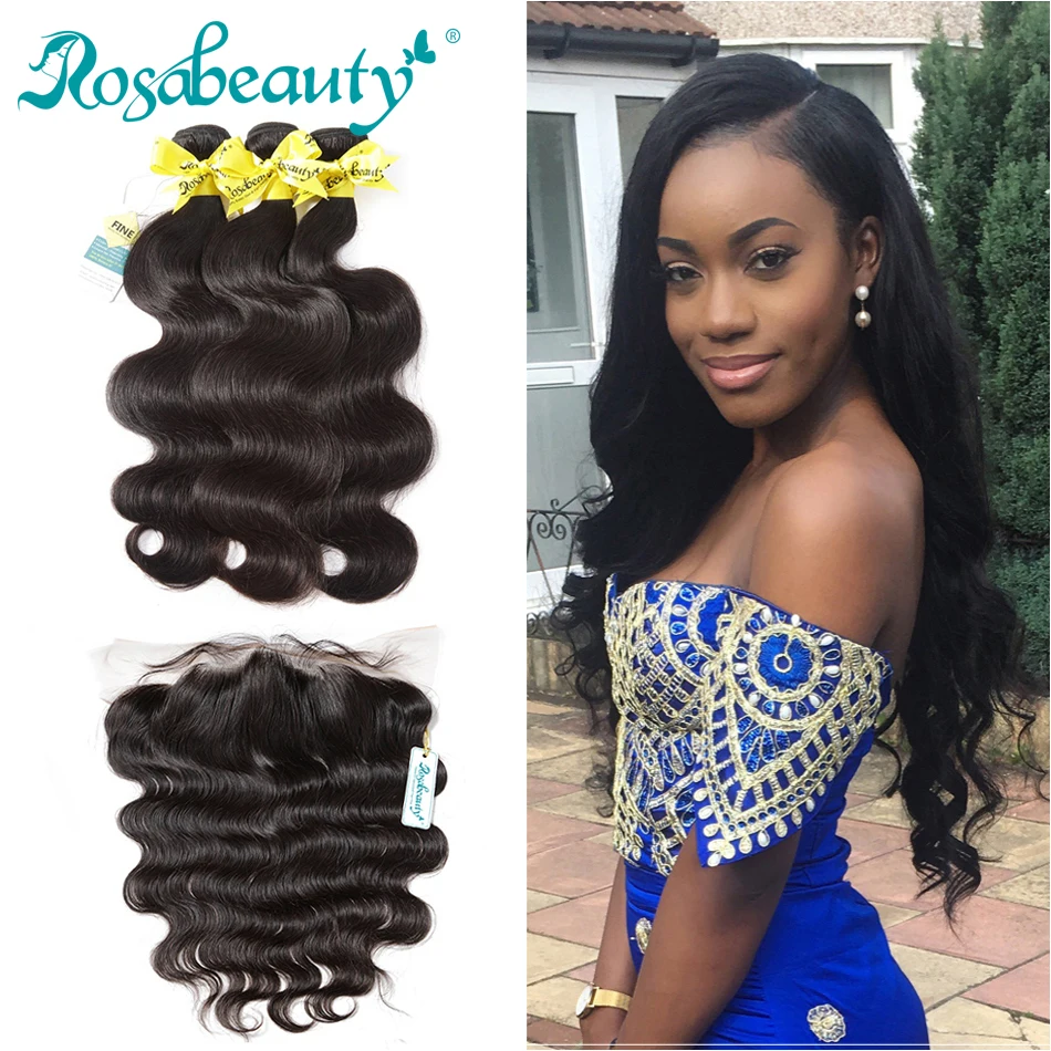 Rosa Beauty Body Wave 3/4 Bundles With Frontal Closure 8A Brazilian Hair Weave Bundles With Lace Frontal Remy Hair Extension
Rosa Beauty Body Wave 3/4 Bundles With Frontal Closure 8A Brazilian Hair Weave Bundles With Lace Frontal Remy Hair Extension