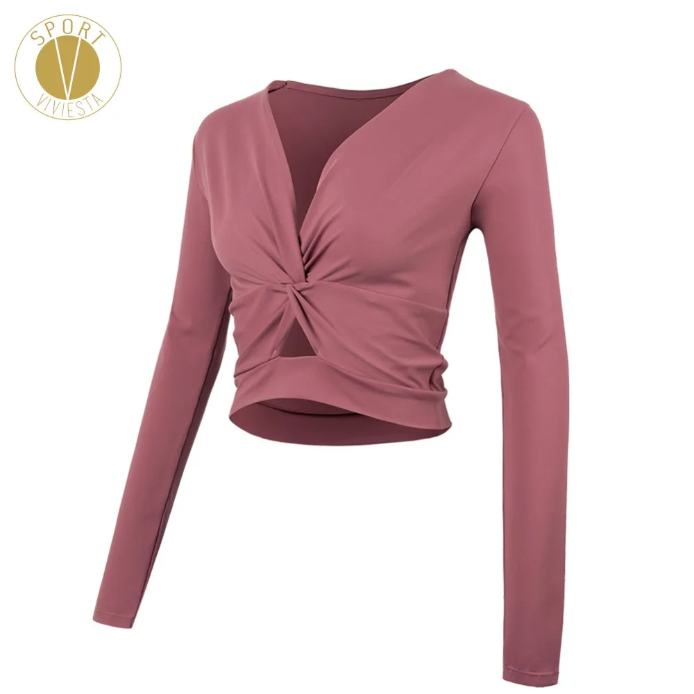 V-Neck Wrap Front Crop Top Women's Yoga Dance Running Train Gym Active Sexy Elastic Slim Fit Layer Long Sleeve Cropped Shirt
V-Neck Wrap Front Crop Top Women's Yoga Dance Running Train Gym Active Sexy Elastic Slim Fit Layer Long Sleeve Cropped Shirt