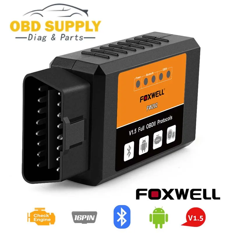 FOXWELL FW202 OBD2 ELM327 Bluetooth V1.5 PIC18F25K80 ODB 2 Car Code Reader Scanner OBDII ODB2 ODB II Scan Tool ELM 327 V 1.5 New
FOXWELL FW202 OBD2 ELM327 Bluetooth V1.5 PIC18F25K80 ODB 2 Car Code Reader Scanner OBDII ODB2 ODB II Scan Tool ELM 327 V 1.5 New
