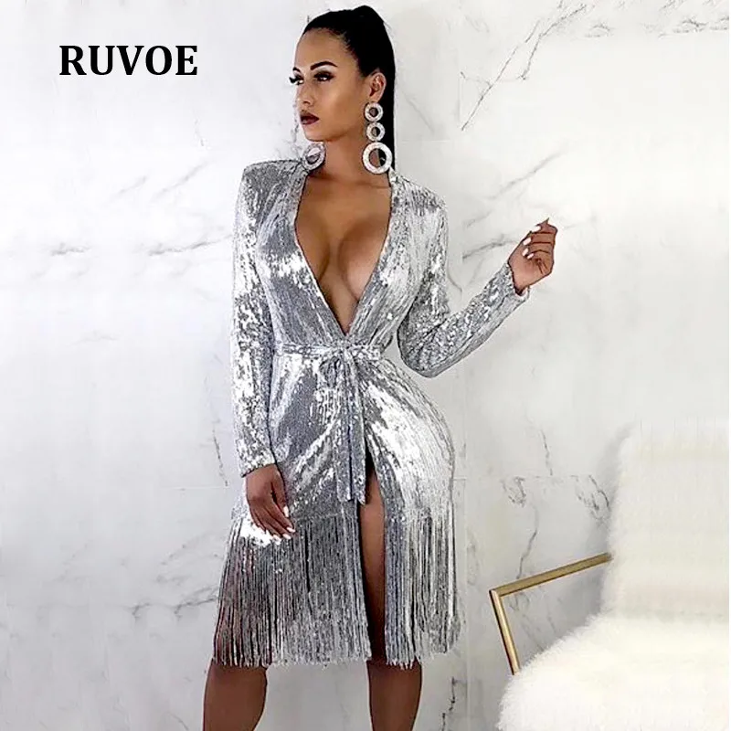 New Arrival women dress 2018 sequined deep V-Neck dress autumn winter ladies sexy sliver tassel dress long sleeve vintage D-63
New Arrival women dress 2018 sequined deep V-Neck dress autumn winter ladies sexy sliver tassel dress long sleeve vintage D-63