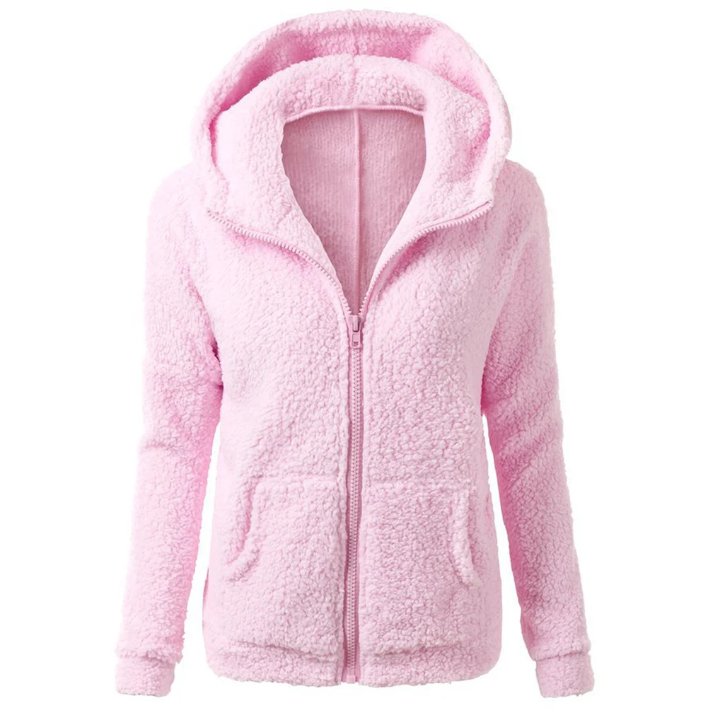 Warm Winter Plush Long Sleeve Zipper Pocket Coat Solid Color Lady Outwear Jacket
Warm Winter Plush Long Sleeve Zipper Pocket Coat Solid Color Lady Outwear Jacket