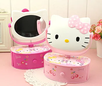 New Hello kitty Music Box Desktop Mirror Cosmetic / Make Up jewelry box KX-J6620
New Hello kitty Music Box Desktop Mirror Cosmetic / Make Up jewelry box KX-J6620