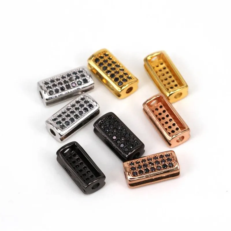Rectangle beads for Adjustable Sliding Knot Closure bracelet, Micro Pave Beads / CZ Bead /Black Cubic Zirconia beads
Rectangle beads for Adjustable Sliding Knot Closure bracelet, Micro Pave Beads / CZ Bead /Black Cubic Zirconia beads