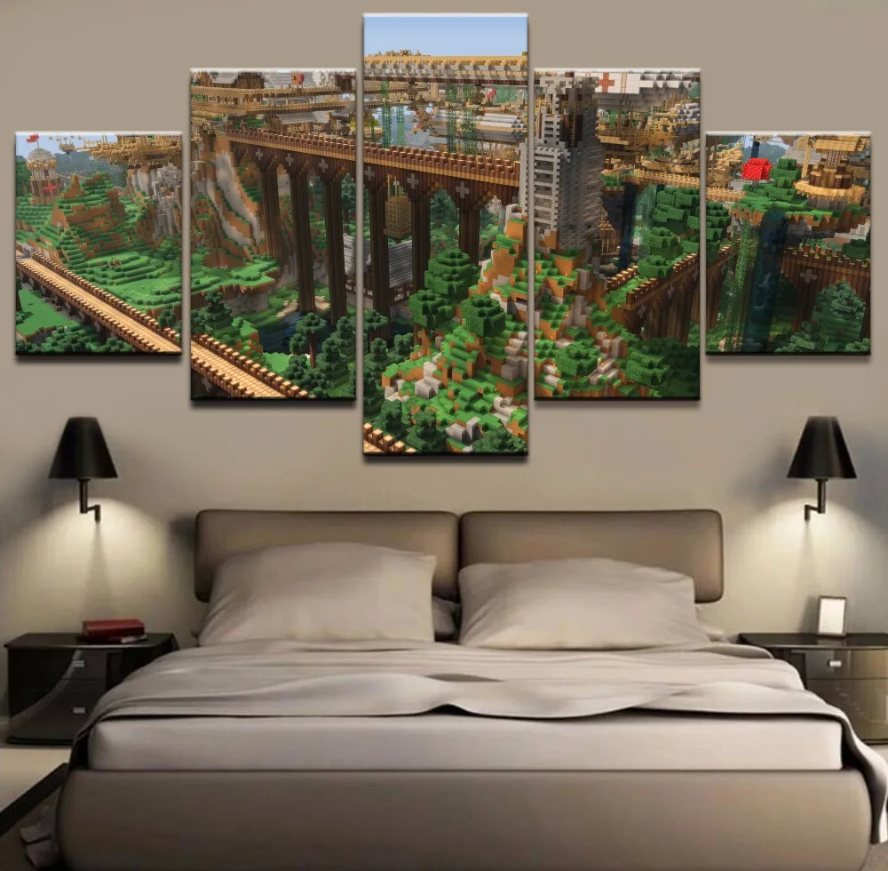 Game Poster 5 Pieces Home Decor Painting Minecraft Landscape Wall Art Pictures Canvas Printed Modern Artwork Pictures Wall Decor
Game Poster 5 Pieces Home Decor Painting Minecraft Landscape Wall Art Pictures Canvas Printed Modern Artwork Pictures Wall Decor