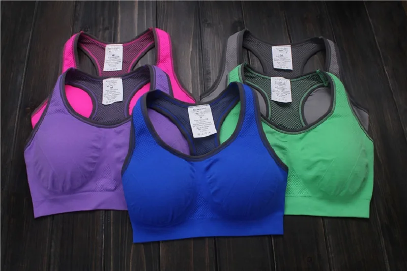 Hot-New-Women-Athletic-Sports-Bras-Plus-Size-Push-Up-Crop-Bra-Tops-Seamless-Racerback-Padded