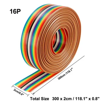 Uxcell 1Pcs Jumper Wire XH1.27mm 16P Rainbow color Flat Flexible Ribbon Cable Breadboard DIY 3/5/6/7 Meters Length
Uxcell 1Pcs Jumper Wire XH1.27mm 16P Rainbow color Flat Flexible Ribbon Cable Breadboard DIY 3/5/6/7 Meters Length