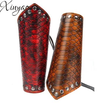 XINYAO Ancient Gothic Mens Leather Wrist Bracer with Embossing Arrows Guards Arm Protector Halloween Medieval Knight Cosplay
XINYAO Ancient Gothic Mens Leather Wrist Bracer with Embossing Arrows Guards Arm Protector Halloween Medieval Knight Cosplay