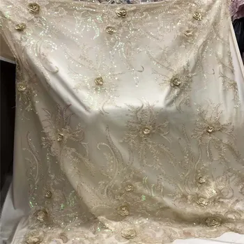 Fashion African Lace Fabric High Quality African 3D Lace Fabric With Sequins For Nigerian Wedding Dress French Lace Fabric1060-1
Fashion African Lace Fabric High Quality African 3D Lace Fabric With Sequins For Nigerian Wedding Dress French Lace Fabric1060-1