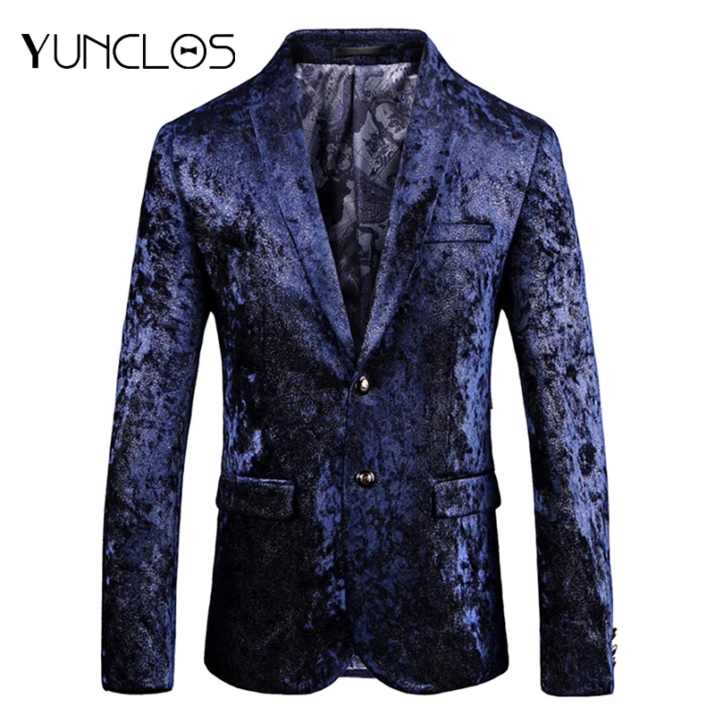 YUNCLOS Men Velvet Blazer Slim Fit Party Suit Jackets Autumn High Quality Host Performence Men Blazer Jackets Fashion Cloth
YUNCLOS Men Velvet Blazer Slim Fit Party Suit Jackets Autumn High Quality Host Performence Men Blazer Jackets Fashion Cloth