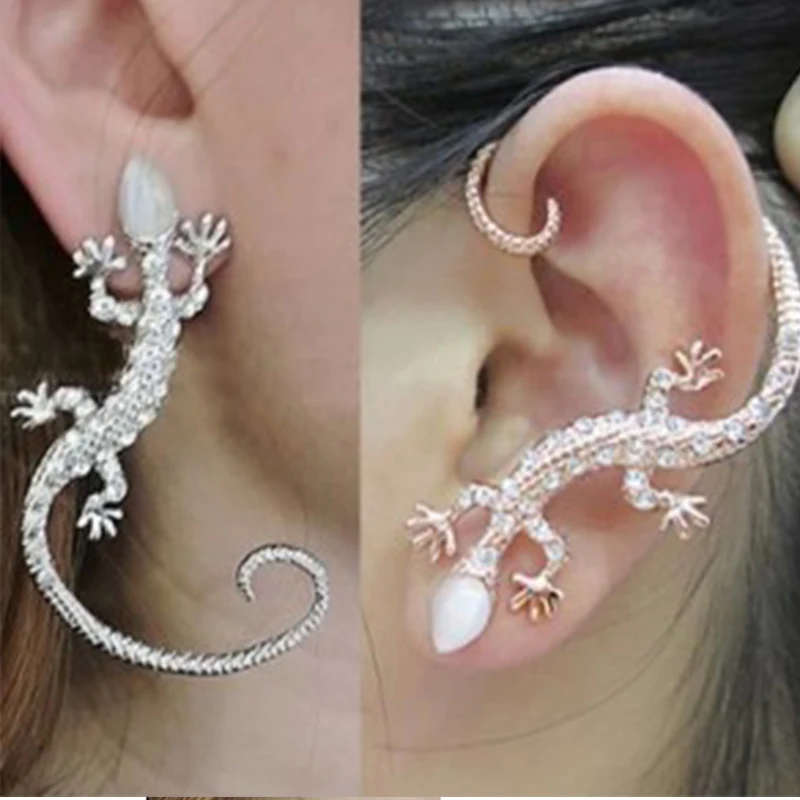 1 Piece Ear Hook Imitation Gecko lizard Stud Earrings for Cool Women Single Ear Hooks Rhinestone Earrings Jewelry
1 Piece Ear Hook Imitation Gecko lizard Stud Earrings for Cool Women Single Ear Hooks Rhinestone Earrings Jewelry