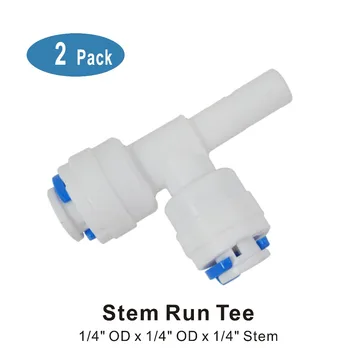 2 PACK OF Stem Run Tee 1/4" Quick Connect QC Fitting Parts for Water Filters/Reverse Osmosis RO Systems
2 PACK OF Stem Run Tee 1/4" Quick Connect QC Fitting Parts for Water Filters/Reverse Osmosis RO Systems