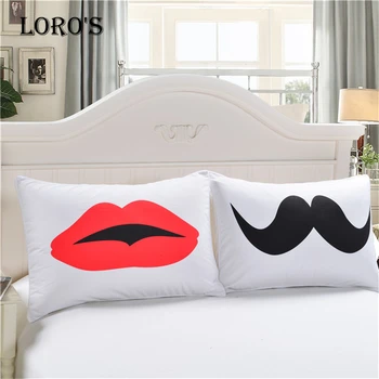 Romantic Red lips Beard Pillow Case White Couple Lovers Gift Pillow Throw Pillowcases Home Beddroom Two Pair Pillows Bedding Set
Romantic Red lips Beard Pillow Case White Couple Lovers Gift Pillow Throw Pillowcases Home Beddroom Two Pair Pillows Bedding Set