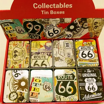16pc/Box ROUTE 66 Pringting Metal Storage Box Vintage Style Card Box 8 mixed Designs Rectangle Candy Box Gift Case Shop Decor
16pc/Box ROUTE 66 Pringting Metal Storage Box Vintage Style Card Box 8 mixed Designs Rectangle Candy Box Gift Case Shop Decor