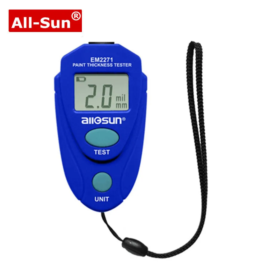 

All-Sun EM2271 Digital LCD Coating Thickness Gauge Car Painting Thickness Tester Paint Thickness Meter DIY Instrument 0-80 mil 0