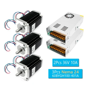 3pcs CNC DIY Mill Router Cutter Nema24 Stepper Motor 3.3Nm High Torque Low Noise + 2pcs 360W 36V 10A Switching Power Supply
3pcs CNC DIY Mill Router Cutter Nema24 Stepper Motor 3.3Nm High Torque Low Noise + 2pcs 360W 36V 10A Switching Power Supply