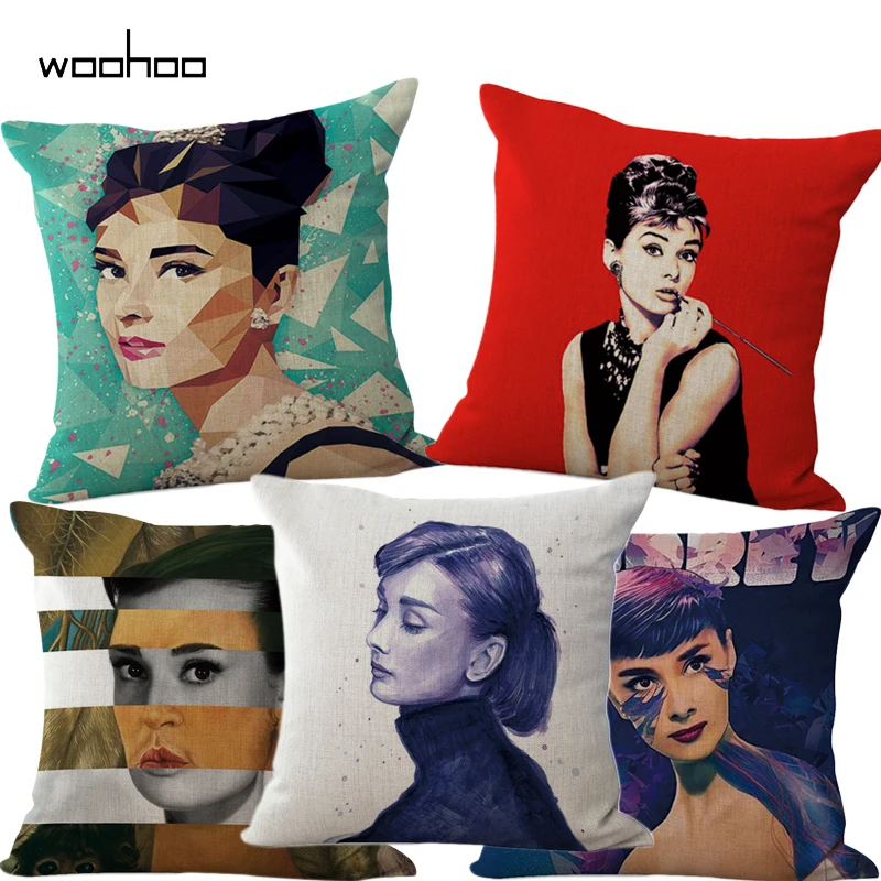 NEW Simple Style Audrey Hepburn Cushion Cover Cotton Linen Cushion Cover For Sofa Chair Seat Throw Pillowcase Decorative Pillows
NEW Simple Style Audrey Hepburn Cushion Cover Cotton Linen Cushion Cover For Sofa Chair Seat Throw Pillowcase Decorative Pillows