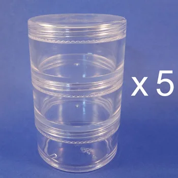 5 Set Clear 3 Stackable Plastic Jars 30gr Cosmetic Storage Containers Minerals (AY81P(30)(3 stack)-C=5 set)
5 Set Clear 3 Stackable Plastic Jars 30gr Cosmetic Storage Containers Minerals (AY81P(30)(3 stack)-C=5 set)